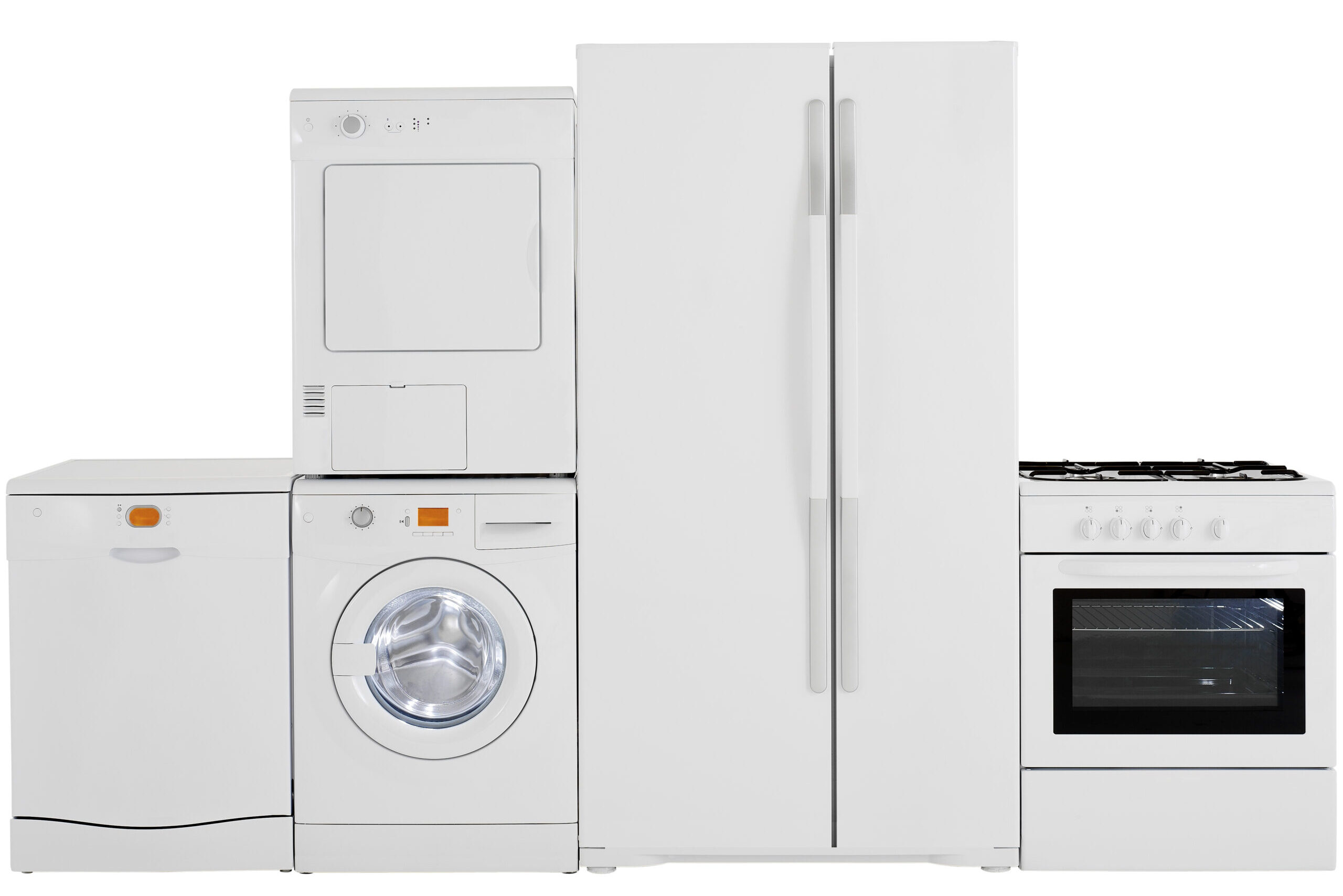 Electrical,Kitchen,Appliance,Set,On,White